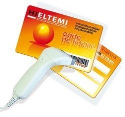 Carte PVC 0,76 mm 2 faces + code-barres/n°