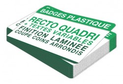 Carte PVC 0,76 mm 1 face + texte perso