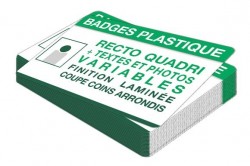 Carte PVC 0,76 mm 2 faces + code-barres/n°