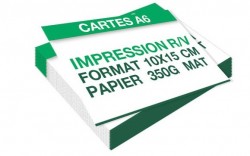 Carte A6 (100 × 150 mm) 350 g mat 2 faces