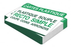 Carte PVC souple 0,25 mm 1 face