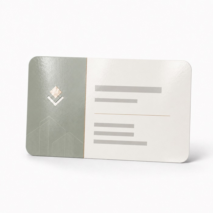 Carte de visite 2 faces 85 × 55 mm 350 g mat + pelliculage brillant 2 faces + coins arrondis